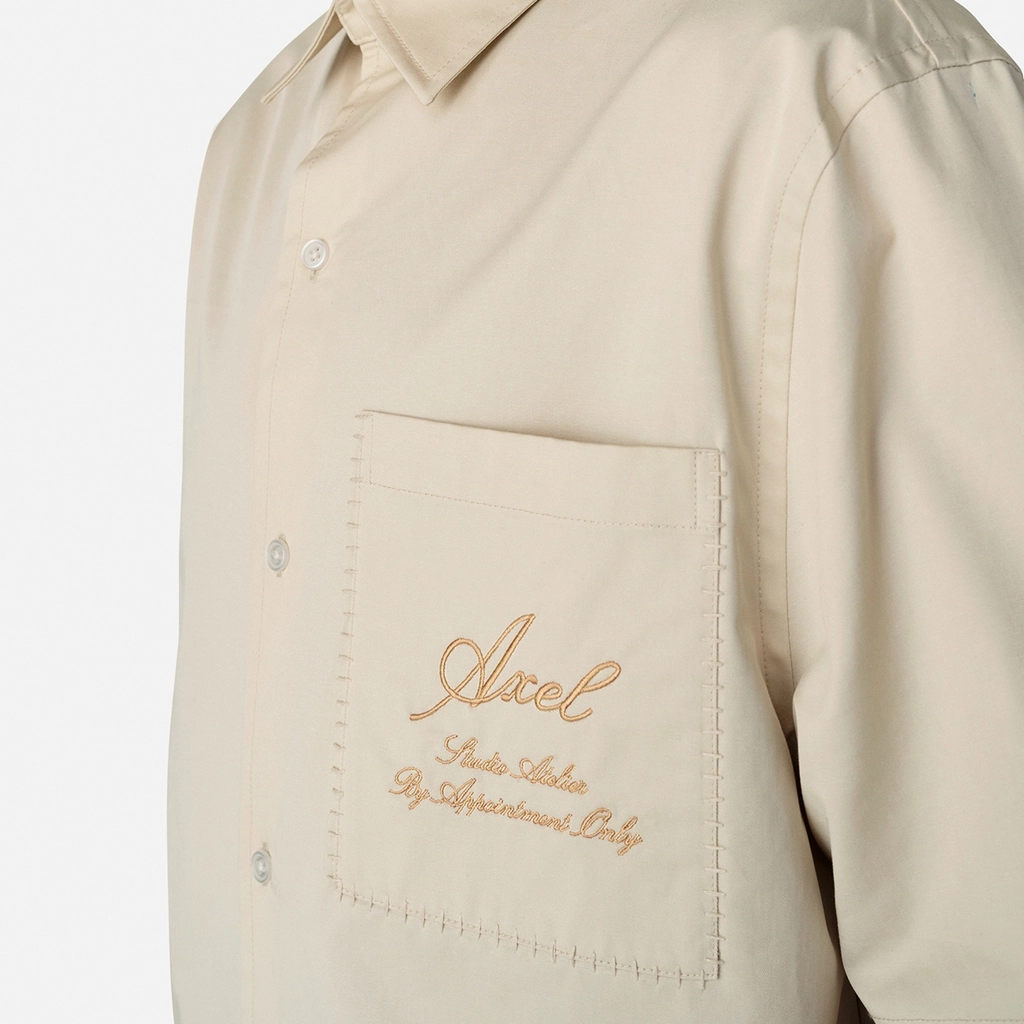 Axel Arigato Stitch Logo Cotton-Poplin Shirt - S